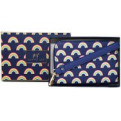 Wholesale - *OUTSIDE OF CA* SMALL RAINBOW PRINT ZIPPER WALLET IN GIFT BOX, UPC: 4890808260333